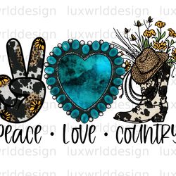 peace love country png  western png  western desig