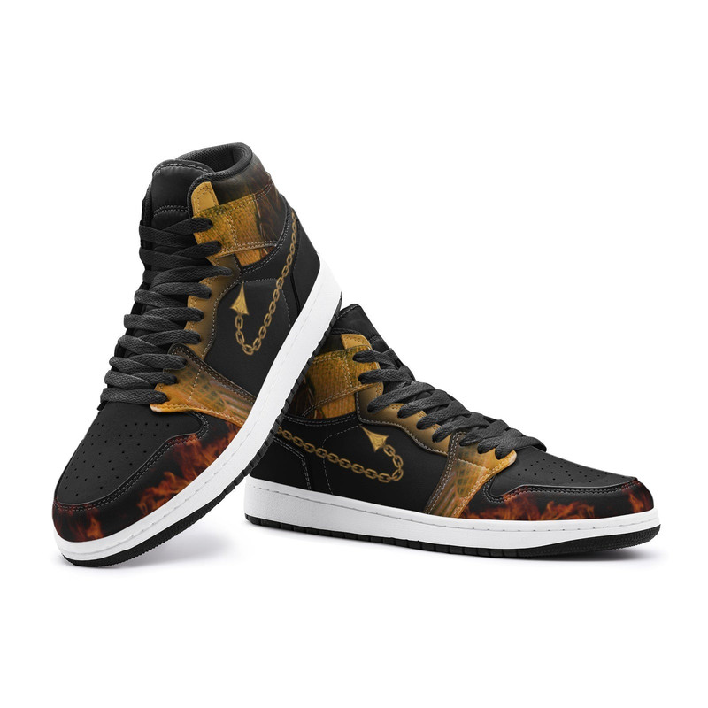 Scorpion Mortal Kombat JD1 Shoes, Scorpion Mortal Kombat Jordan 1 Shoes, Scorpion Sneakers, Scorpion Mortal Kombat