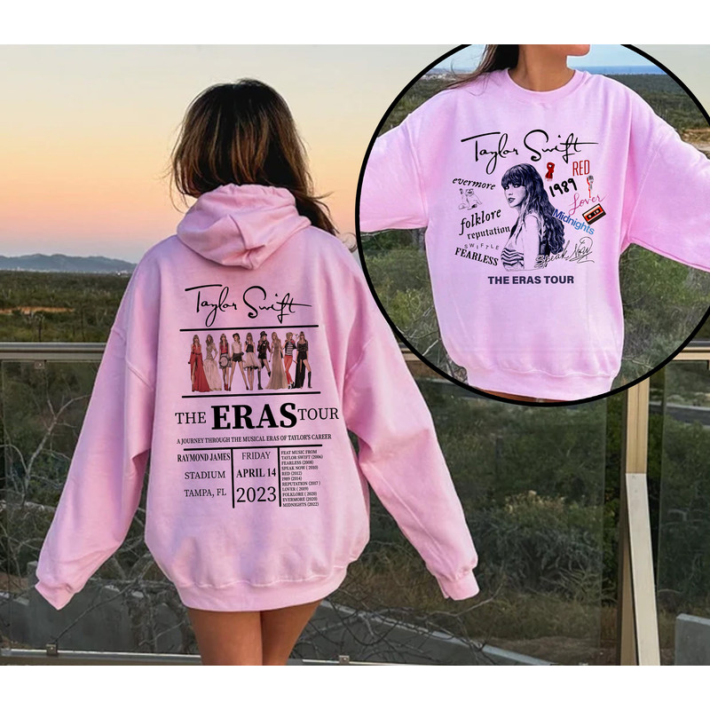 The Eras Tour 2023 Shirt, Swiftie Merch, Midnights Album Shirt, Taylor The Eras Shirt, Custom Tour Date Shirt - 4.jpg