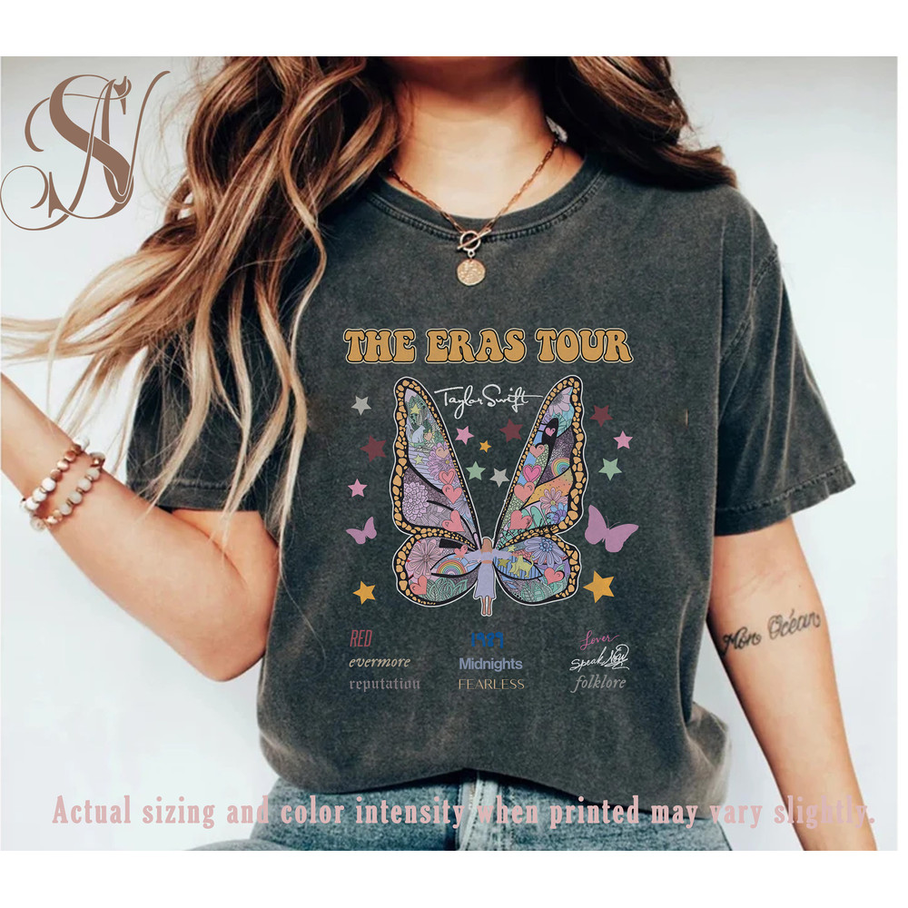 The Eras Tour Butterfly Shirt, Comfort Colors TS Eras Tour Butterfly, Swiftie Gift, Eras Concert Shirt, Taylor Swiftie Merch - 2.jpg