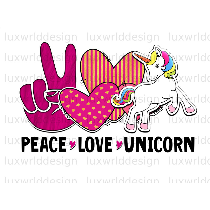Peace Love Unicorn PNG  Unicorn png  Unicorn Designs  Sublimation Design  Digital Design Download  Sublimate Designs - 1.jpg