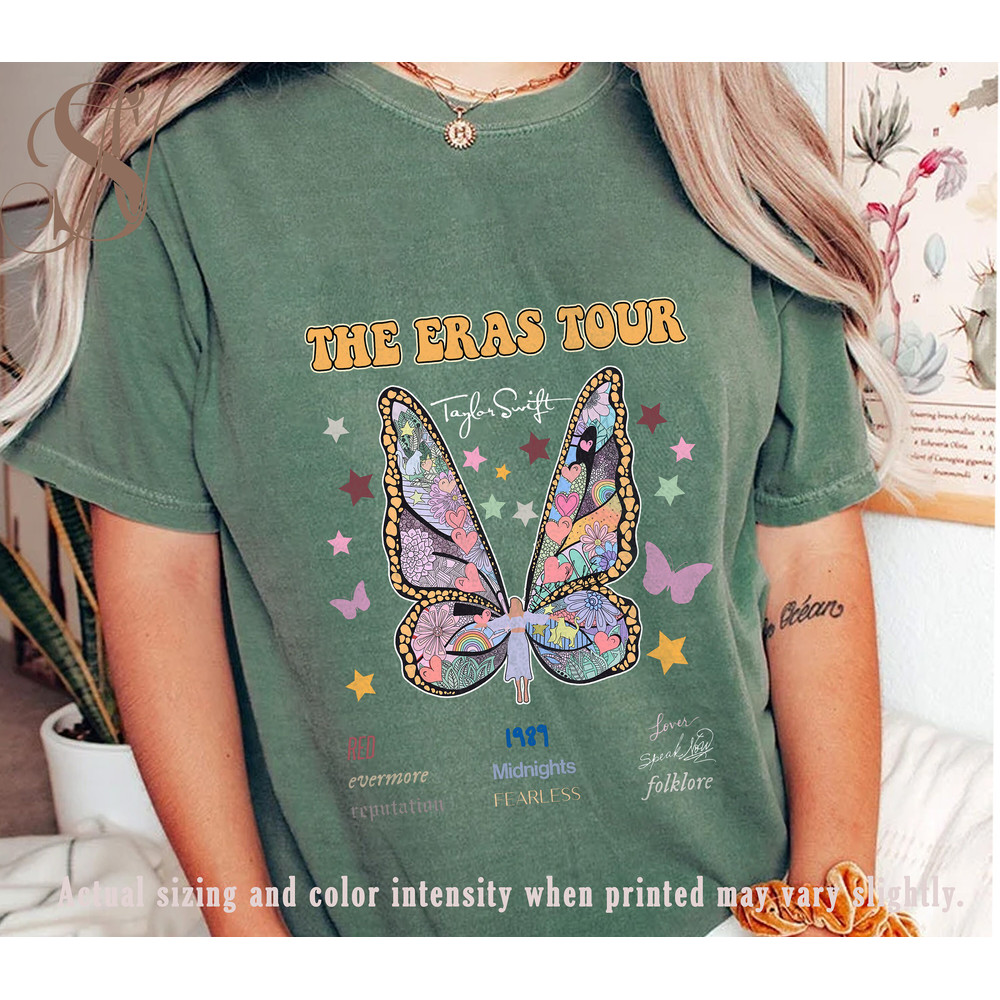 The Eras Tour Butterfly Shirt, Comfort Colors TS Eras Tour Butterfly, Swiftie Gift, Eras Concert Shirt, Taylor Swiftie Merch - 5.jpg