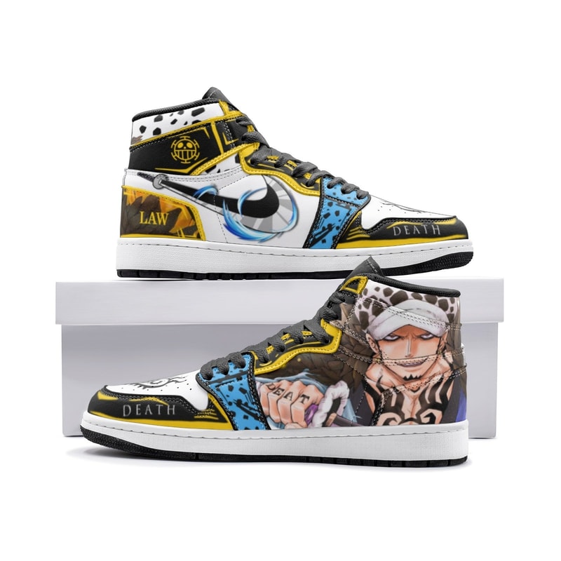 Trafalgar Law One Piece JD1 Shoes, Trafalgar Law One Piece Jordan 1 Shoes, Trafalgar Law Sneakers, One Piece Shoes