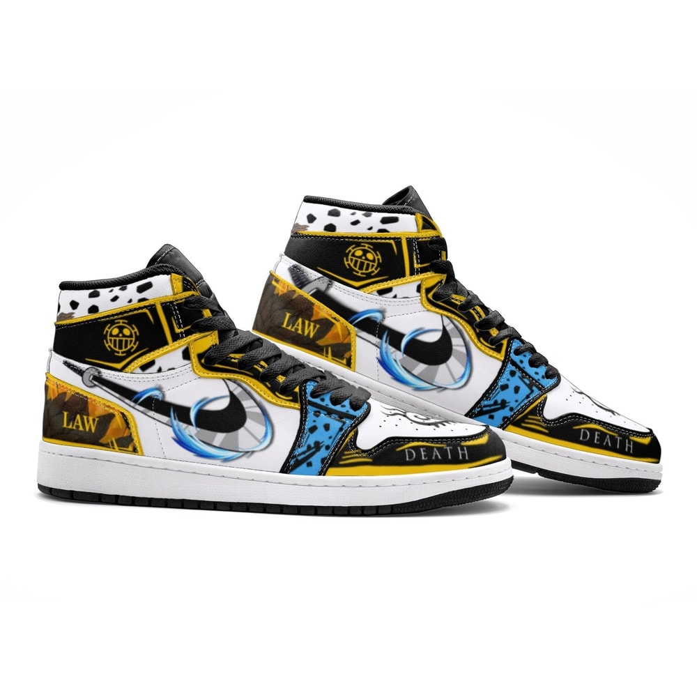 Trafalgar Law One Piece JD1 Shoes, Trafalgar Law One Piece Jordan 1 Shoes, Trafalgar Law Sneakers, One Piece Shoes