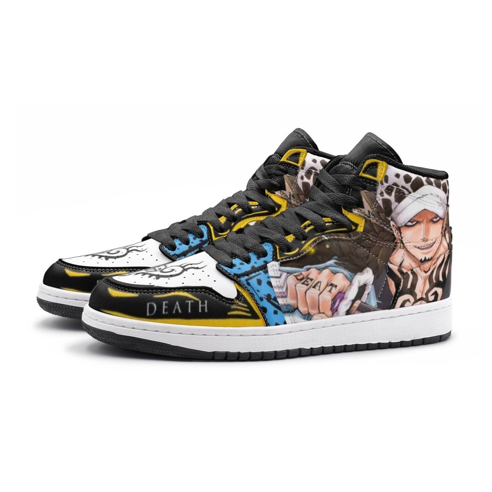 Trafalgar Law One Piece JD1 Shoes, Trafalgar Law One Piece Jordan 1 Shoes, Trafalgar Law Sneakers, One Piece Shoes
