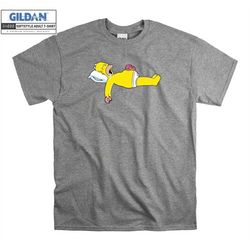 the simpsons homer simpson sleeping t shirt art cartoon t-shirt tshirt s-m-l-xl-xxl-3xl-4xl-5xl oversized men women unis