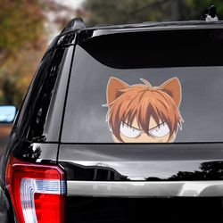 fruits basket decal, anime sticker, anime sticker for car, anime car decal, kyo sohma decal, fruits basket sticker