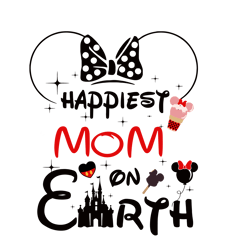 happiest mom on earth mickey face svg, mom mickey svg, disney svg, disney mickey mouse svg digital download
