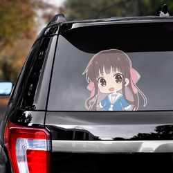 fruits basket sticker, anime sticker, anime sticker for car, anime car decal, tohru honda decal, fruits basket decal