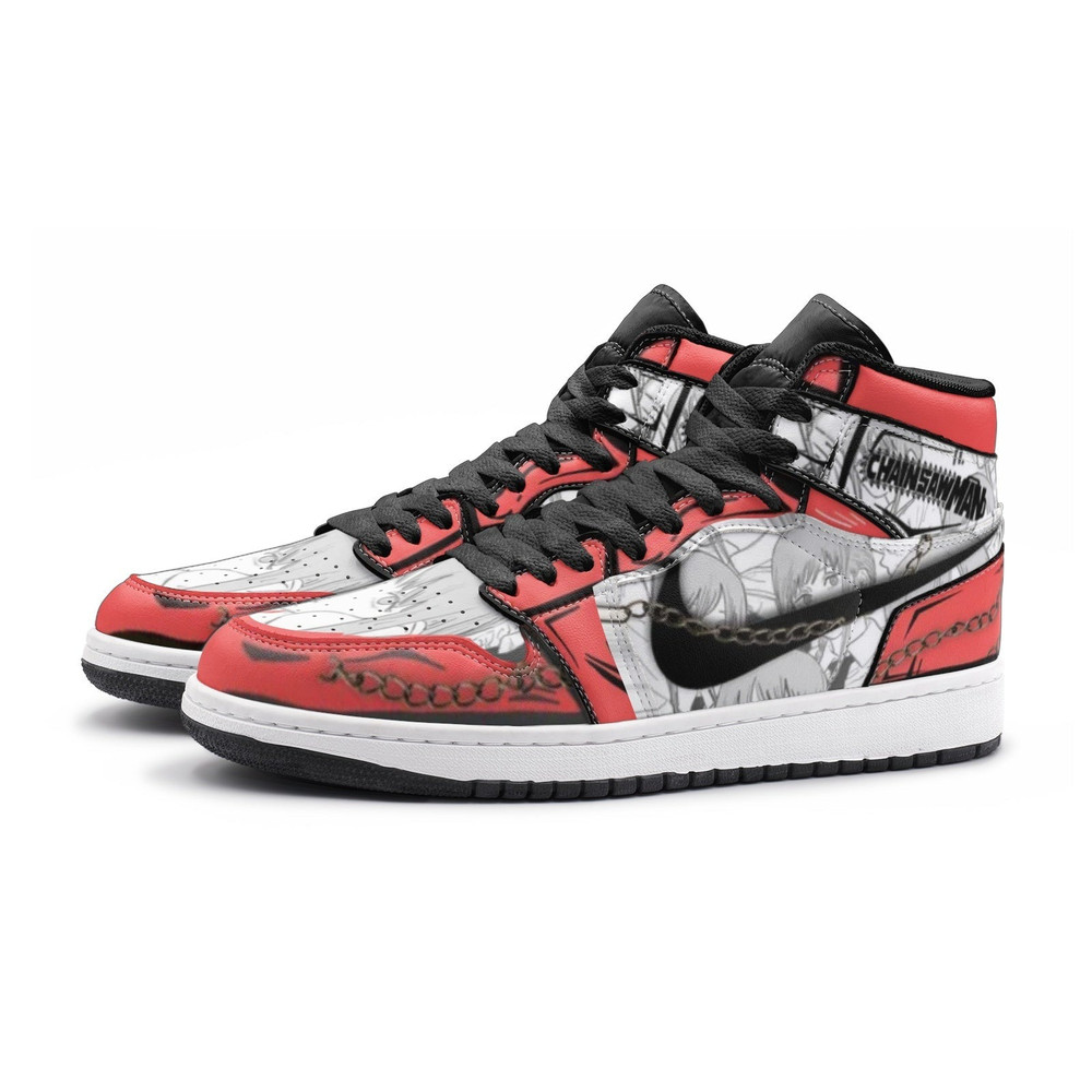 Makima Chainsaw Man JD1 Shoes, Makima Chainsaw Man Jordan 1 Shoes, Makima Sneakers, Chainsaw Man Shoes