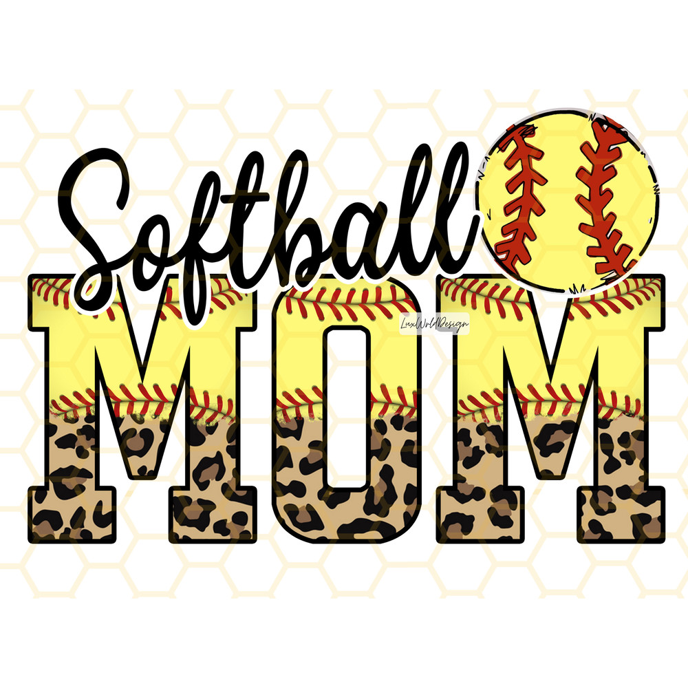 Softball Mom PNG Softball Clipart Softball Mama png Softball Shirt Design Leopard Print Sublimation Design Digital Design - 1.jpg