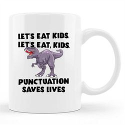 grammar mug, grammar gift, english teacher gift, punctuation mug, funny grammar cup, teacher appreciation, grammar coffe