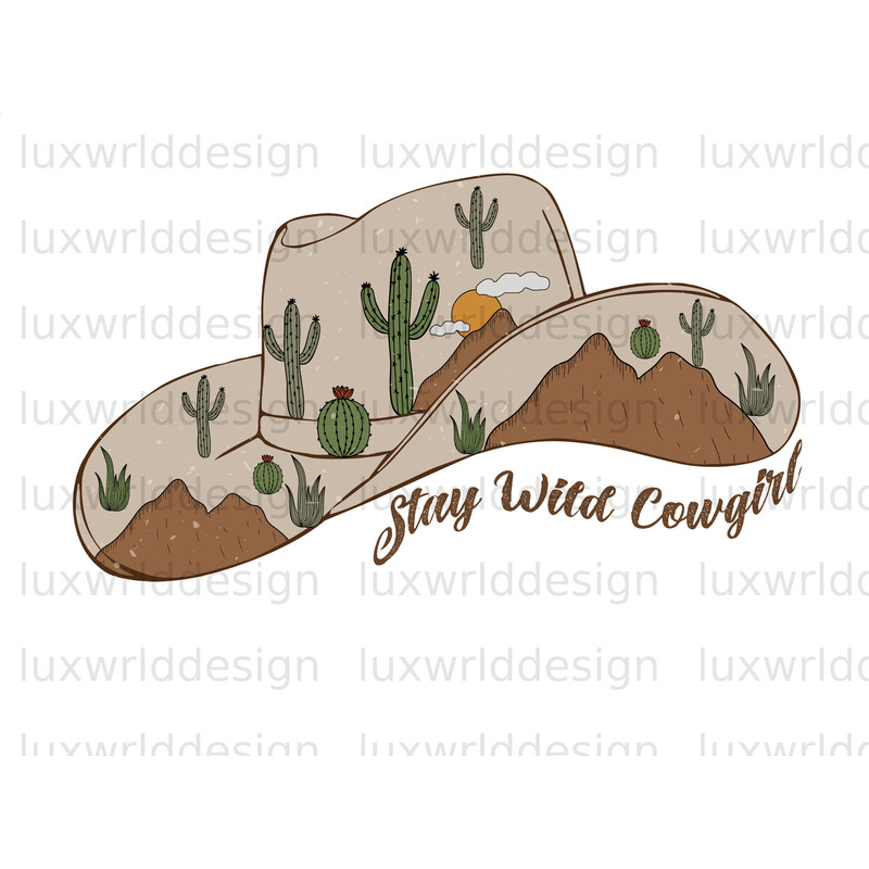 Stay Wild Cowgirl PNG Western png Western Design Sublimation Design Digital Design Download Western Shirt png Cowgirl png - 1.jpg