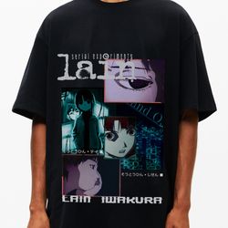 lain iwakura shirt, serial experiments lain anime vintage shirt,experiments lain shirt, masami eiri shirt, yasuo iwakura