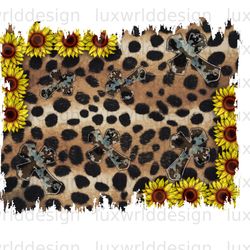 sunflower cross leopard background png  western ba
