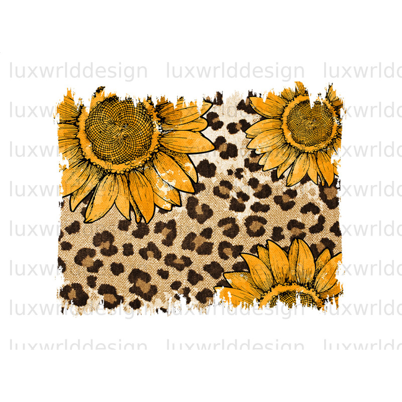 Sunflower Leopard Background PNG  Western Background png  Sublimation Design  Digital Design Download  Western png - 1.jpg