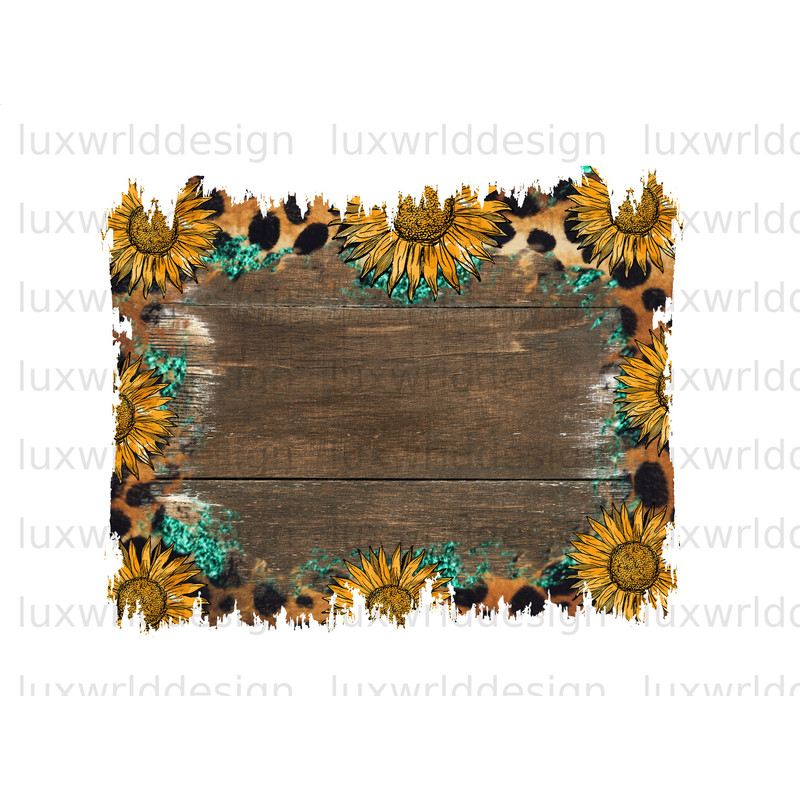 Sunflower Leopard Wood Background PNG Western Background png Sublimation Design Digital Design Download Western png - 1.jpg