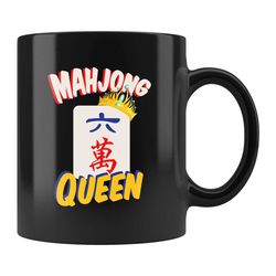 mahjong mug, mahjong gift, mahjong queen gift, chinese game mug, chinese game gift, mahjong player mug gift, mahjong que