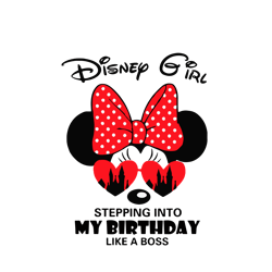 birthday girl minnie disney svg digital file, funny minnie mouse svg