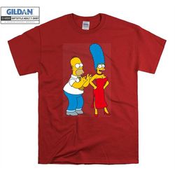 the simpsons marge homer simpson t shirt art cartoon t-shirt tshirt s-m-l-xl-xxl-3xl-4xl-5xl oversized men women unisex