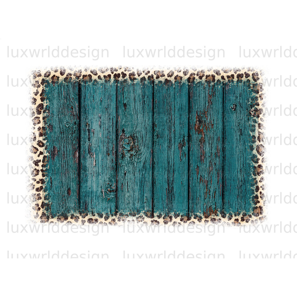 Turquoise Wood Leopard Background PNG Western Background png Sublimation Design Digital Design Download Western png - 1.jpg