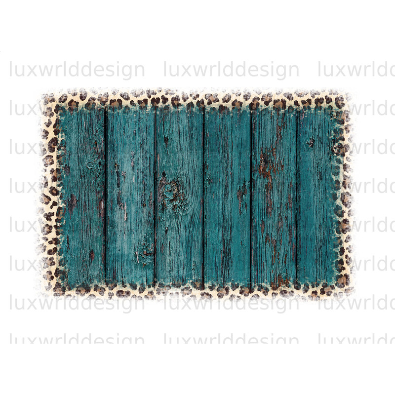 Turquoise Wood Leopard Background PNG Western Background png Sublimation Design Digital Design Download Western png - 1.jpg