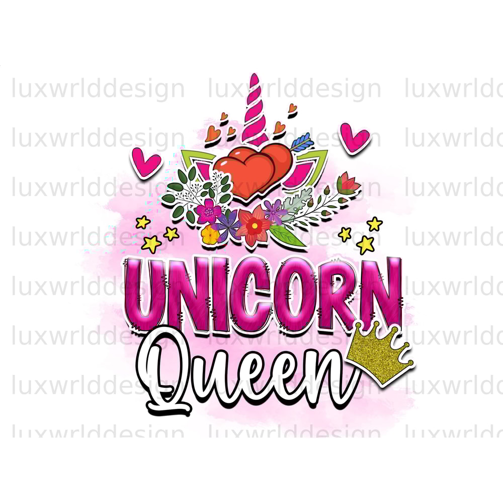 Unicorn Queen PNG Unicorn png Unicorn Designs Sublimation Design Digital Design Download Sublimate Designs - 1.jpg