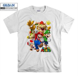 super mario group shot with bowser t shirt hoodie hoody t-shirt tshirt s-m-l-xl-xxl-3xl-4xl-5xl oversized men women unis