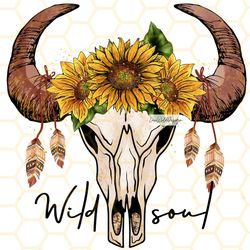 wild soul png  sunflower png  western png  buffalo