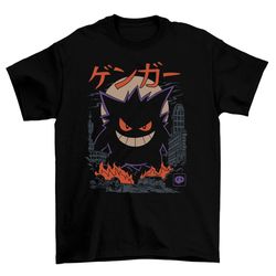 gengar monster men's t-shirt unisex graphic novelty tee shirt nerd geek top kaiju themed shirts