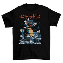 gyarados monster men's t-shirt unisex graphic novelty tee shirt nerd geek top kaiju themed shirts