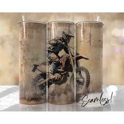 moto x dirt bike racing tumbler wrap seamless motorbike tumbler template for men sublimation designs downloads - skinny