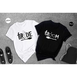 wizard bride and groom shirts, wedding party shirts, bachelorette party shirt, couple matching shirt, harry potter shirt