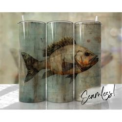 bass fish tumbler wrap seamless fishing tumbler template for men sublimation designs downloads - skinny 20oz design