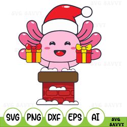Christmas Light Axolotl Svg, Christmas Axolotl Svg, Xmas Lighted Axolotl Svg, Dog Owners Svg, Funny Christmas Axolotl Sv