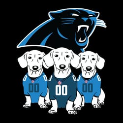 dachshund dog fan carolina panthers, nfl svg, football svg, silhouette svg fies