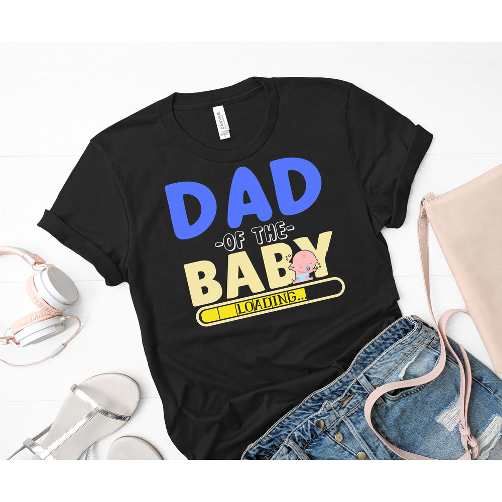 Dad Of Baby Loading Cute Family Gender Reveal Classic T-Shirt 123_Black_Black.jpg