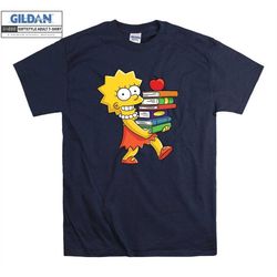 the simpsons lisa simpson books t shirt art cartoon t-shirt tshirt s-m-l-xl-xxl-3xl-4xl-5xl oversized men women unisex 4