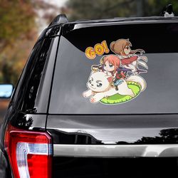 anime sticker, gintama decal, anime sticker for car, anime car decal, anime decal, gintama sticker