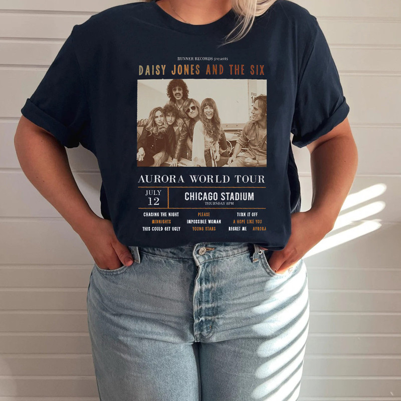 Aurora World Tour Shirt, Daisy Jones And The Six Band Concert Shirt, Daisy Jones, Aurora Album Merch, Aurora World tour, Billy Dunne Camila - 4.jpg