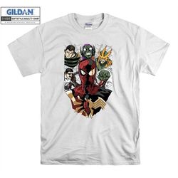 marvel spider-man against enemies comics hero t shirt hoodie hoody t-shirt tshirt s-m-l-xl-xxl-3xl-4xl-5xl oversized men
