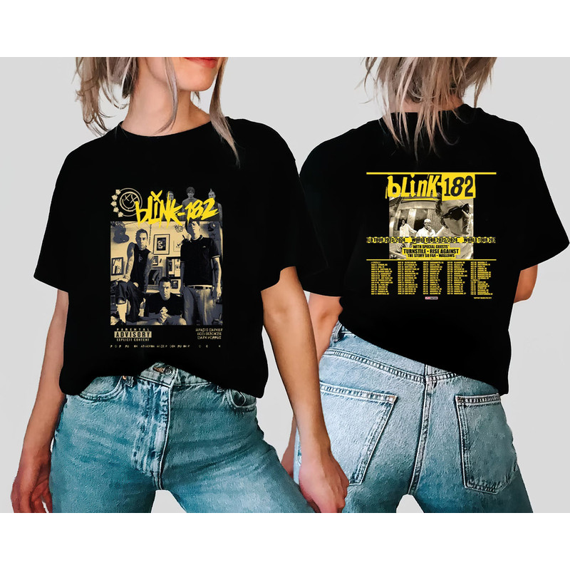 Blink 182 Shirt, 182 The World Tour 2023 2024 Shirt, Blink 182 Tour Merch, Blink 182 Rock and Roll Concert Tshirt, Blink 182 Rock Shirt - 1.jpg