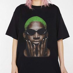 dennis rodman fluo t-shirt, dennis rodman shirt, basketball shirt, classic 90s graphic tee, unisex, vintage bootleg