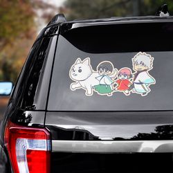 anime sticker for car, gintama sticker, gintama decal, anime car decal, anime decal, anime sticker