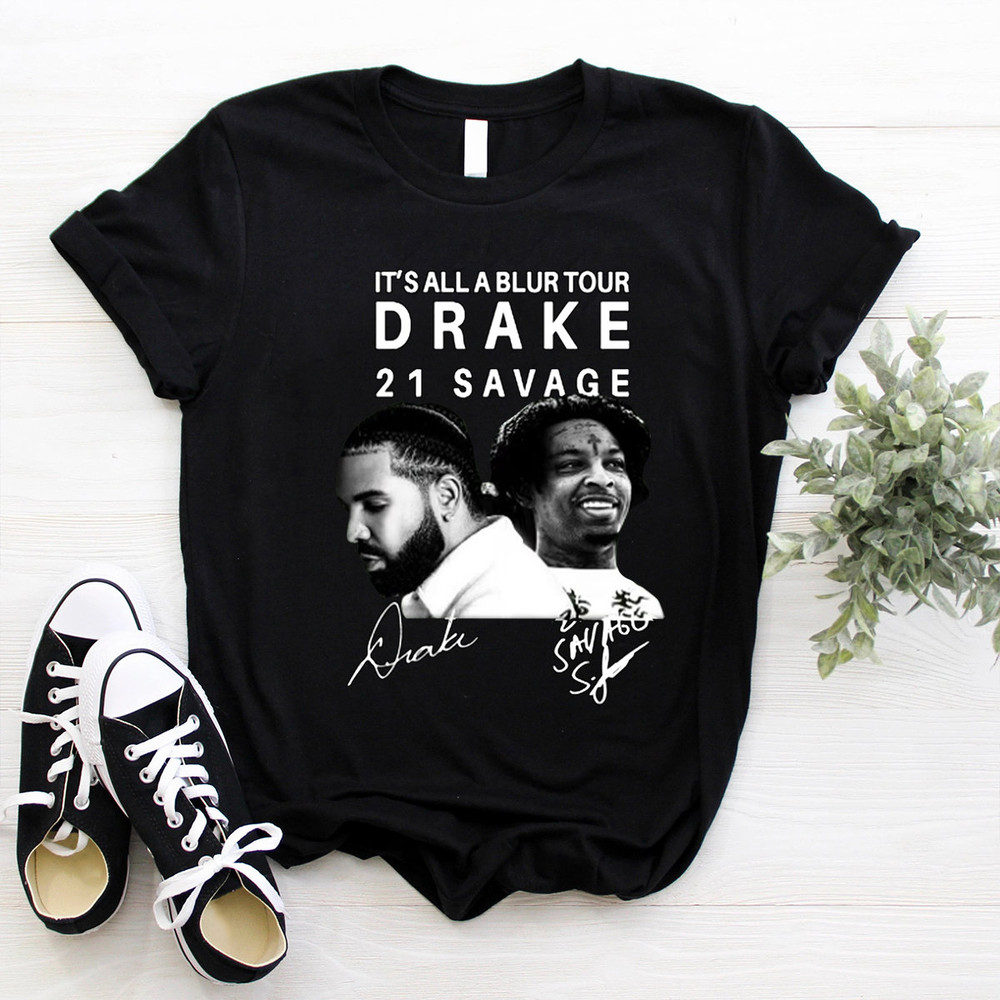Drake 21 Savage Shirt, It's All A Blur Tour 2023 Shirt, Hip Hop Fan Shirt, Drake Merch Graphic Tees, Rapper Shirt, Drake Fan Gift, Rap Tee - 1.jpg