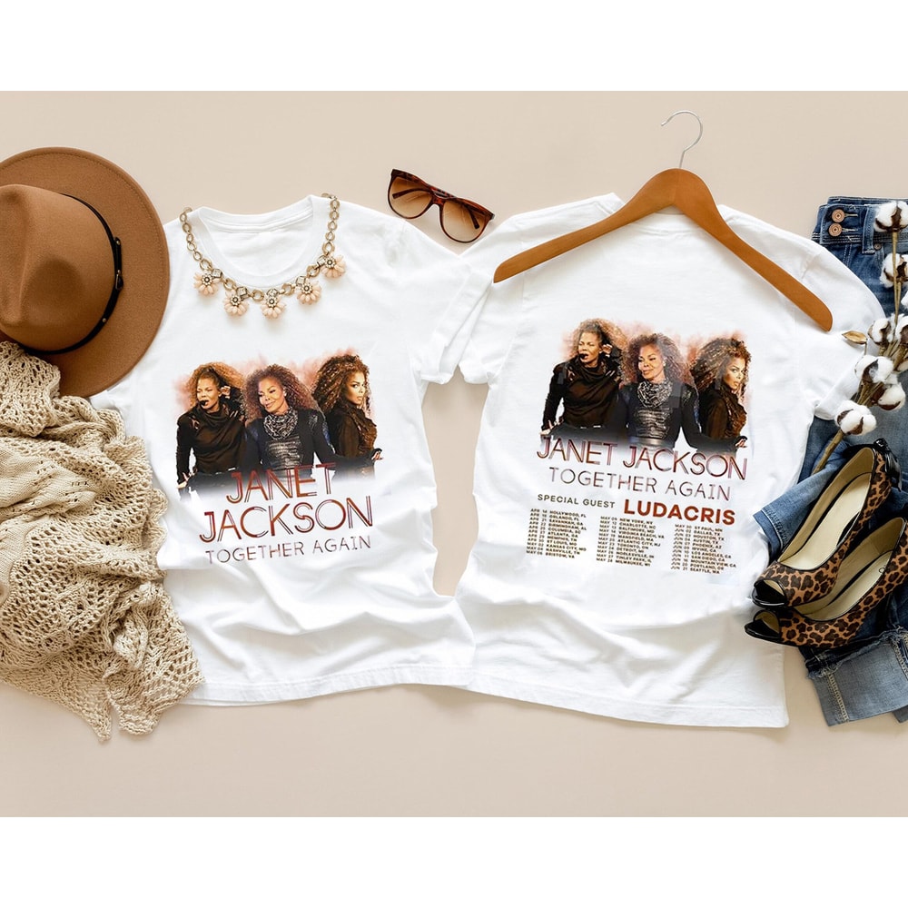 J@net Jckson Together Again Tour 2023 Shirt, Janet Jackson Shirt Fan Gifts, Janet Jackson 2023 Tour Shirt, Janet Jackson Vintage Shirt - 1.jpg