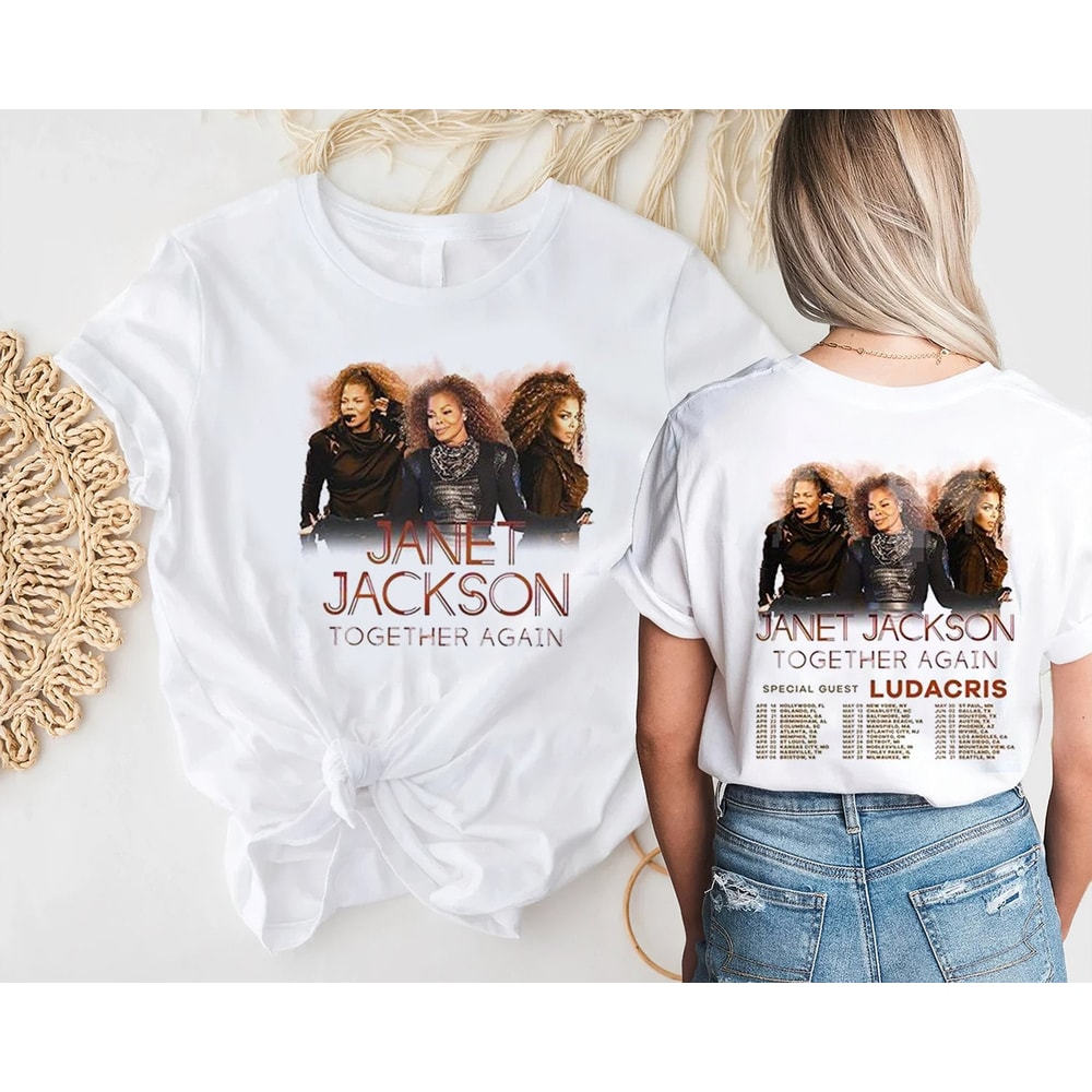 J@net Jckson Together Again Tour 2023 Shirt, Janet Jackson Shirt Fan Gifts, Janet Jackson 2023 Tour Shirt, Janet Jackson Vintage Shirt - 4.jpg