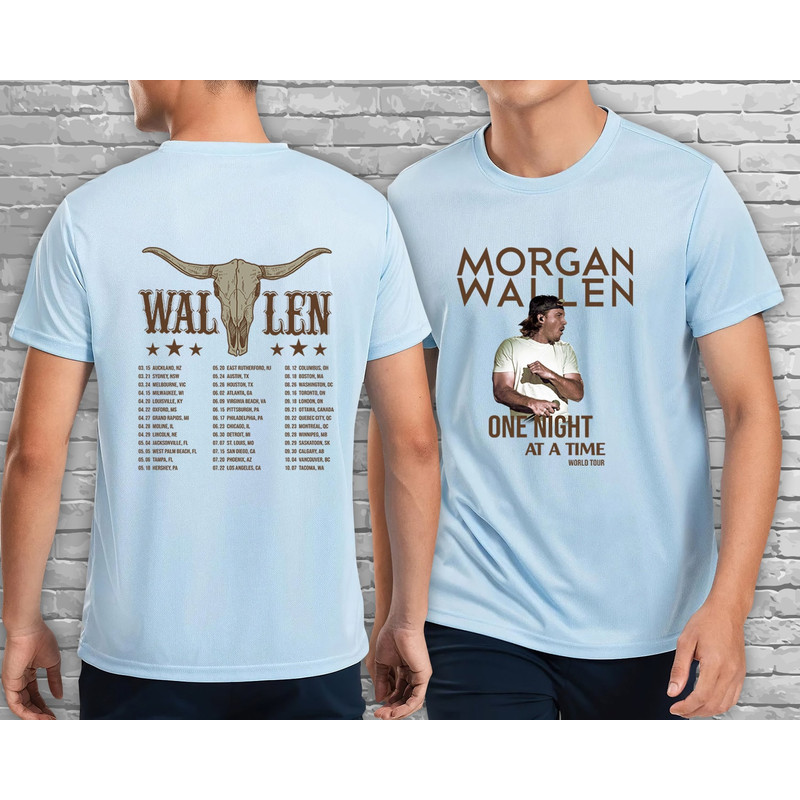 One Night At A Time Morgan Wallen Tour Shirt, Morgan Wallen Tour 2023 Merch, Morgan Fan Gift, Wallen World Tour 2023 Shirt, Cowboy Tshirt - 2.jpg