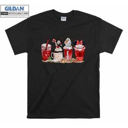 happy christmas mickey and olaf coffee latte t shirt hoodie hoody t-shirt tshirt s-m-l-xl-xxl-3xl-4xl-5xl oversized men