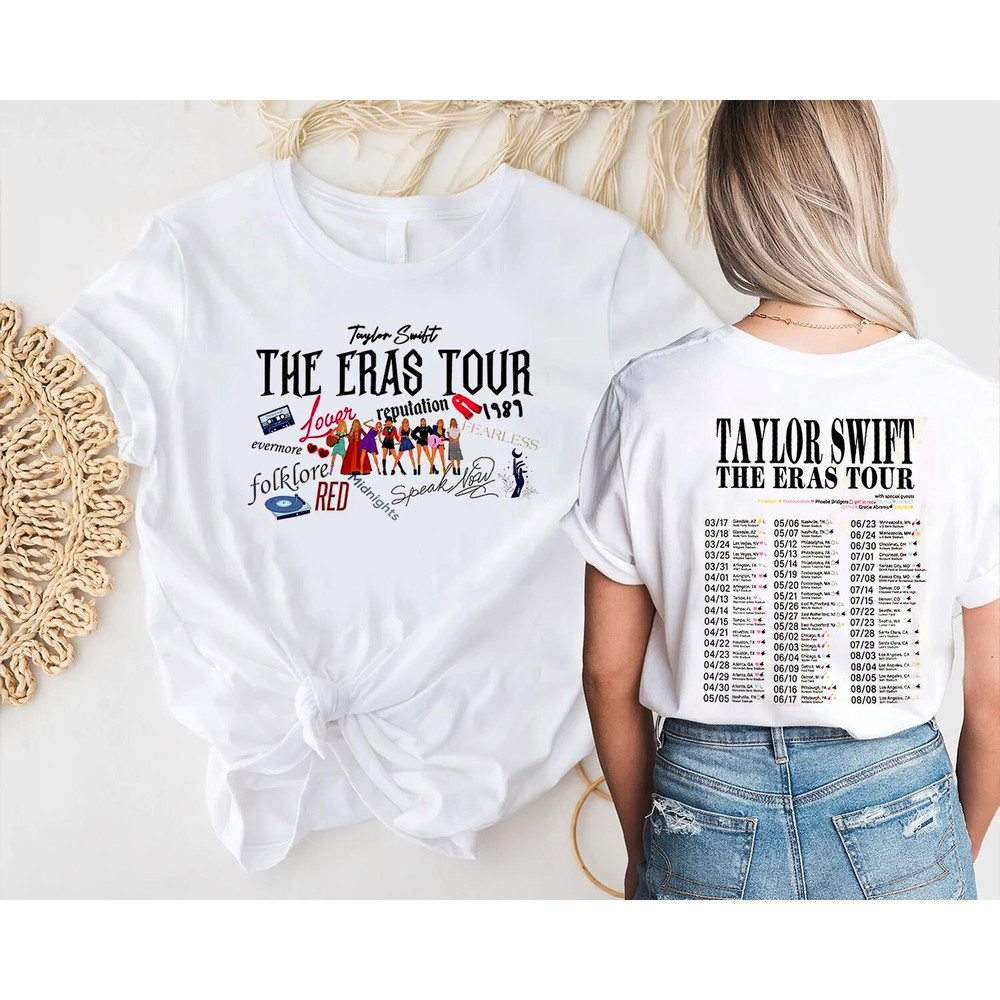 Taylor Swift The Eras Tour Shirt, Swiftie Merch T-Shirt, Back And Front Shirt, Swiftie Eras Tour, Taylor Swift Fan, Vintage Gift, TS Tshirt - 2.jpg